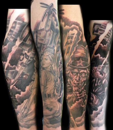 Tattoos - military sleeve - 60034